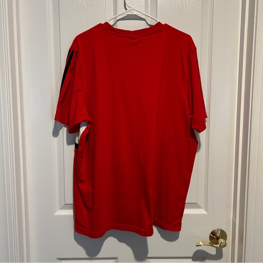 Adidas Red and Black Logo T-Shirt - Picture 2 of 3